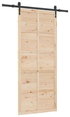 Zdjęcie produktu dla vidaXL Drzwi przesuwne naturalne 80 x 208 cm lite drewno sosnowe