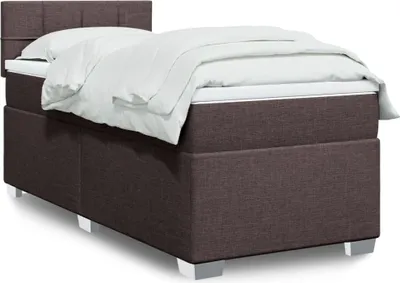 Produktbild von Möbel Boxspringbett mit Matratze Dunkelbraun 80x200 cm Stoff - Polsterbett 3285718