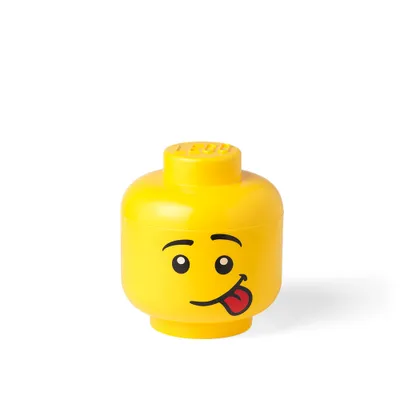 Produktbild von LEGO Storage Head "Silly", klein (gelb)