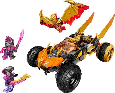 Produktbild von LEGO 71769 NINJAGO Coles Drachen-Flitzer, Ninja-Set für Kinder mit Auto-Spielzeug, Schlangen-Figur und 3 Minifiguren, inkl. Kai und Cole, Geschenk für Fans, Mädchen und Jungen