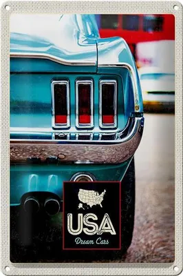 Produktbild von Blechschild Reise 20x30cm USA altes Fahrzeug Oldtimer Urlaub