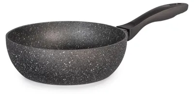 Produktbild von H&H Wok aus Aluminium 20 cm mit Antihaftbeschichtung, Induktion, Stone Grey