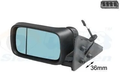 Produktbild von VAN WEZEL 0640827 Außenspiegel Seitenspiegel Links für BMW 3 Limousine (E36) Asphärisch Beheizt Unbeheizt