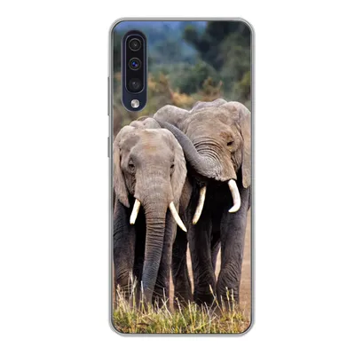 Produktbild von MuchoWow® Handyhülle Schutzhülle Hülle für Samsung Galaxy A50 Elefant - Tiere - Bäume - Natur Silikon Softcase Handy Hülle - Mobiltelefonhülle