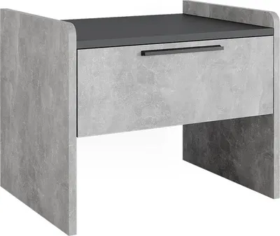 Produktbild von Esszimmerbank Vicco Roman Beton 53.5 x 41.1 cm mit 1 Schublade, Model 56284