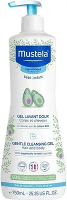 Produktbild von Mustela Waschgel, 750 ml, mild, für Babys, Kleinkinder und Erwachsene mit empfindlicher Kopfhaut