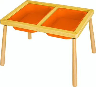 Image de Skye Decor, Table - Orange, Table pour enfants, 100 % PIN, Orange, 53 x 74 x 52 cm