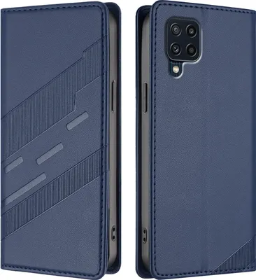 Obrázek produktu pro Pouzdro pro Samsung Galaxy M32 4G,Polyuretankožené peněženkové pouzdro s přihrádkou na karty a funkcí stojánku Blau
