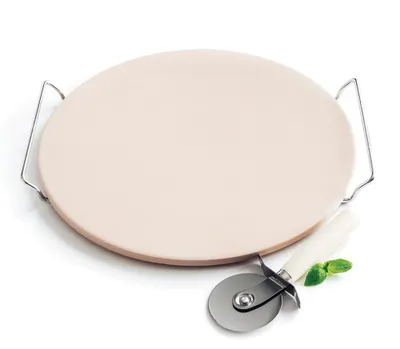 Obrázek produktu pro Pizza Stone 33 Cm Kámen Na Pizzu S Kráječem