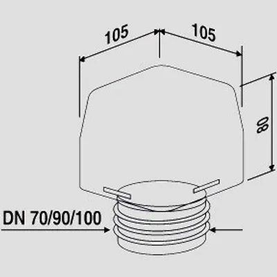 Zdjęcie produktu dla SANIT 11.A24.00..0099 ventilair active DN 70-100