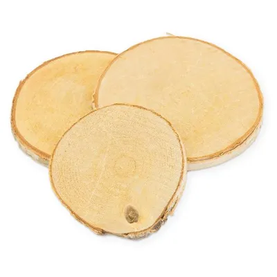 Produktbild von Deko Holzscheibe Birke rund ca. 7 bis 11 cm 10Stück ca. 1cm dick