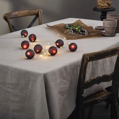 Produktbild von Deko-Lichterkette Bliss 8 rote Weihnachtskugeln LED Timer L 160cm