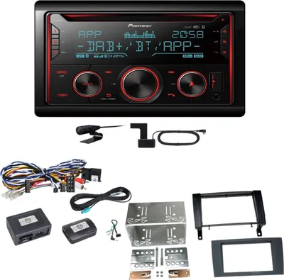 Produktbild von Pioneer FH-S820DAB DAB+ Bluetooth FLAC CD USB Einbauset für Mercedes SLK R171