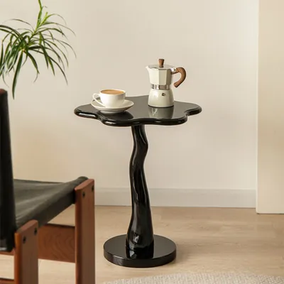 Produktbild von 360Home Blütenblattförmiger Couchtisch, Beistelltisch tisch  Schwarz