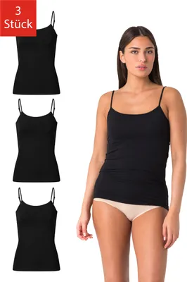 Produktbild von Elsie Unterhemd Spaghettitop , Damen Größen:L, Damen Farben:Schwarz