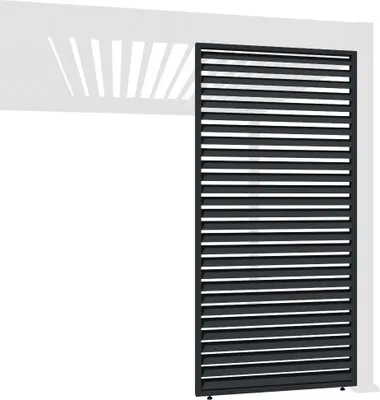 Immagine prodotto di Weide Parete a lamelle orizzontali per pergola Weide | in alluminio | antracite