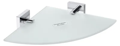 Produktbild von Glasablage Bemeta Beta Ecke sandgestrahltes Glas/Chrom