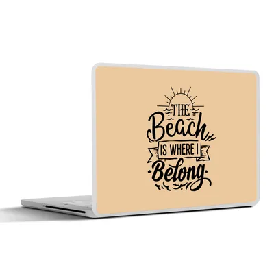 Produktbild von MuchoWow® Laptop Aufkleber Sticker Cover Strand - Zitate - Sonne 40x30 cm - Laptop Dekoration - Selbstklebend