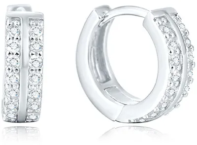 Image de Boucles d'oreilles rondes en argent AGU1151