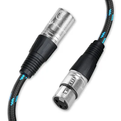 Produktbild von Ultra HDTV 0,5m XLR HiFi Audio Kabel – XLR Stecker auf Buchse – Robuste Metallstecker mit Einrast-Mechanik & Knickschutz – Premium Nylonmantel