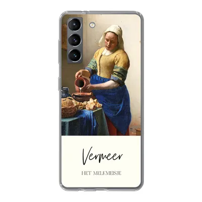 Produktbild von MuchoWow® Handyhülle Schutzhülle Hülle für Samsung Galaxy S21 Kunst - Milchmädchen - Vermeer Silikon Softcase Handy Hülle - Softcase