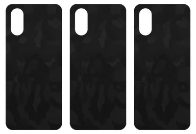 Produktbild von apgo Rückseite Schutzfolie, Skin, kompatibel mit Sony Xperia 5 V, Hinten Displayschutzfolie aus Vinylfolie, kratzfest, einfache Montage - Schwarzes Tarnmuster