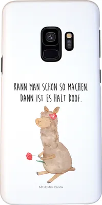Produktbild von Mr. & Mrs. Panda Samsung Galaxy S9 Handyhülle Alpaka Blume - Weiß - Geschenk, Lama, Handy Schutzhülle, Smartphone Hülle, Witz, Cover, Lamas