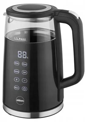 Zdjęcie produktu dla ELDOM C530 NEVO, 1,7 l, 2200 W, Czarny, Przezroczysty, Szkło, Plastik, Wskaźnik poziomu wody, Zabezpieczenie przed przegrzaniem