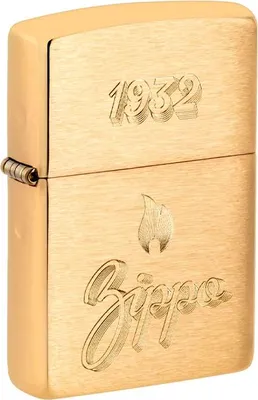 Produktbild von Zippo Benzin-Feuerzeug messing gebürstet gelasert Vintage Zippo, unbefüllt 60007704
