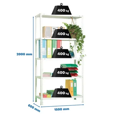 Produktbild von Simonrack Schwerlastregal ECOFORTE 1506-3 8435104921517 orange, blau 150,0 x 60,0 x 200,0 cm