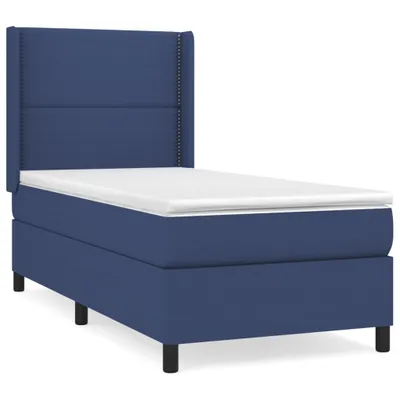 Produktbild von vidaXL Boxspringbett mit Matratze Blau 100x200 cm Stoff