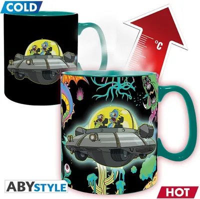 Obrázok produktu pre ABYstyle - Hrnček s termo efektom Rick & Morty Spaceship