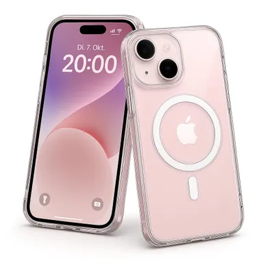 Produktbild von Transparente Silikonhülle für iPhone 15 Plus MagSafe kompatible Handyhülle mit Soft Touch Oberfläche stoßfestem Rundumschutz und Anti Gelb Schutz