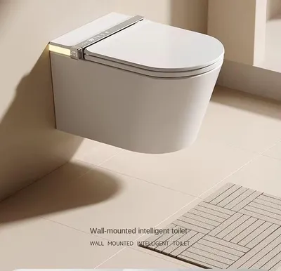 Produktbild von Japanische wandhängende Smart-Toilette, weiß (kein Spülkasten erforderlich)