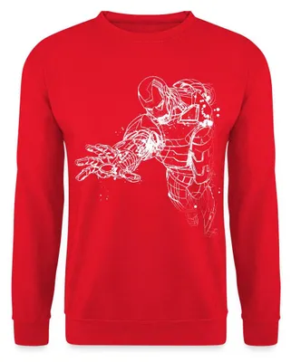Produktbild von Spreadshirt Avengers Superhelden Iron Man Uni Pullover, S, Rot