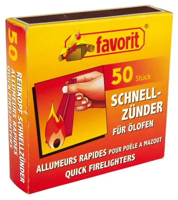 Productafbeelding van Snelontsteker voor olieovens met wrijfkop, 2-pack met elk 50 stroken