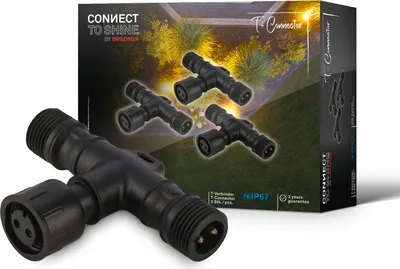 Immagine prodotto di CONNECT TO SHINE Set di 3 connettori a T per espansioni del sistema, IP67