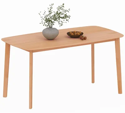 Imagen del producto de Mesa de comedor - Rectangular - Para 6 personas - Madera maciza - 150 x 80 x 76 cm - Aspecto de madera natural