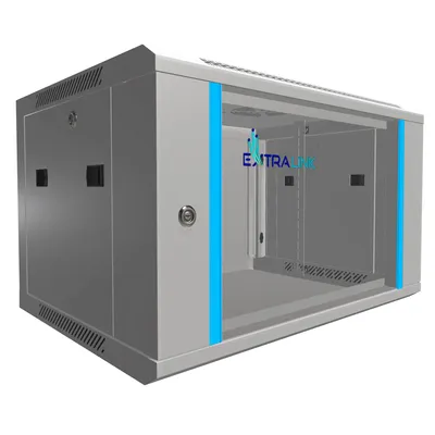 Image de Extralink baie réseau 19" 6U 600x450 murale verrouillable grise