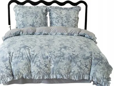 Image de Coton world Parure de lit fleurs 160x200 Satin de coton