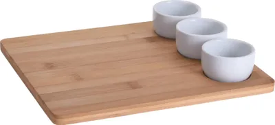 Immagine prodotto di Excellent Houseware set da sushi 4 pezzi, bambù/porcellana, 28x24 cm, marrone/bianco