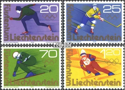 Produktbild von Briefmarken Liechtenstein 1975 Mi 635-638 (kompl.Ausg.) gestempelt Olympiade