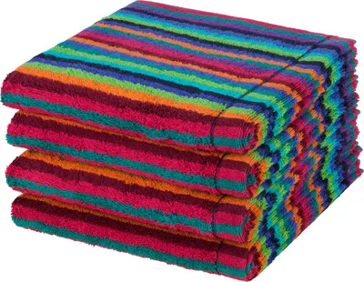 Produktbild von Cawö Lifestyle 4 X Handtuch im Set Weich und pflegeleicht, Farbenfrohes Design, Hochwertige Qualität 50 X 100cm