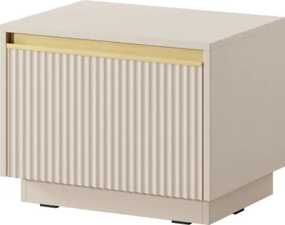 Produktbild von Masseno Nachttisch MAESTRO Nachtschrank Beistelltisch für Schlafzimmer 54 x 42 x 39 cm Beige