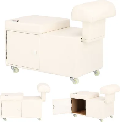 Obrázek produktu pro Kosmetický taburet pouf Pedikúra Opěrka nohou