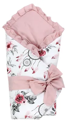 Produktbild von TupTam Unisex Baby Einschlagdecke mit Schleife, Farbe: Traumfänger Rosa, Größe: 70 x 70 cm