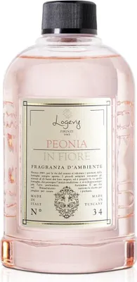 Image de Logevy - Recharge de 500 ml pour diffuseur Peonia In Fiore - Notes florales de jasmin et de rose