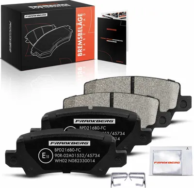 Produktbild von Frankberg 4x Bremsbeläge Hinterachse für Toyota Corolla Kombi Stufenheck E12 1.4L 2001-2007
