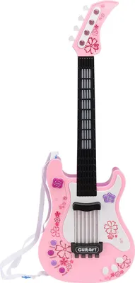 Zdjęcie produktu dla Gitara elektroniczna dla dzieci symulująca wiele trybów Inteligentna zabawka Plastikowy instrument muzyczny dla dzieci Różowy