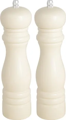 Produktbild von Salzstreuer & Pfefferstreuer 2-teiliges Set mit Keramikmahlwerk Holz Gewürzmühle, Farbe:Creme